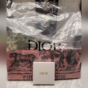 GWP Christian Dior Tote Bag Pink & Black w/Matching Compact Mirror